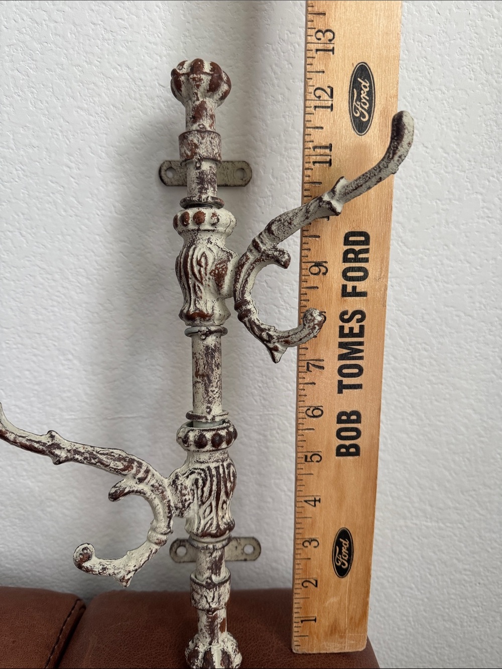 French Country Branch Cast Iron Swivel Wall Hook Tree - Picture 5 of 6